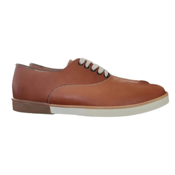 New Paul Frederick Mens Brown Leather Shoes Casual Made in Italy Sz 10.5 Classic