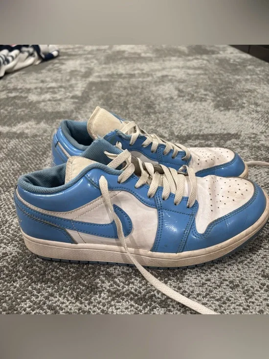 Jordan 1 Low SE White Legend Blue Shoes Mens U.S. 9.5