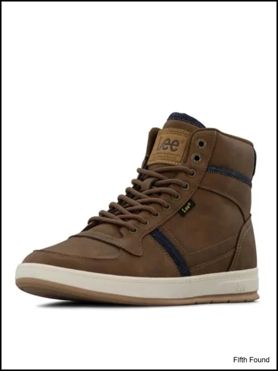 High Top Fashion Sneakers with Padded Collar and Cushioned Footbed
