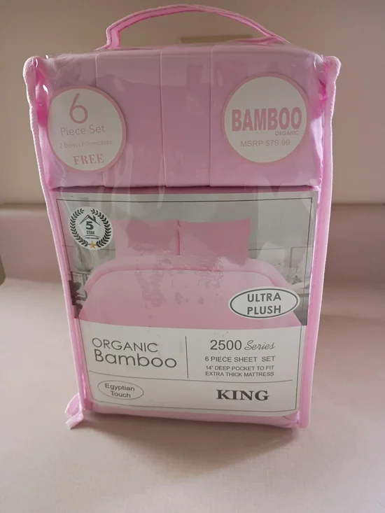 BAMBOO Ultra Plush King Sheet Set - Pink