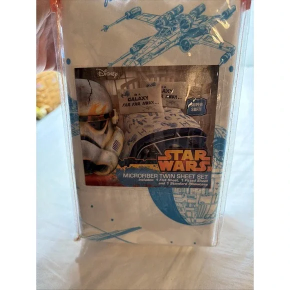 Disney Star Wars Classic Logo 3 Piece Twin Sheet Set In A Galaxy Far Far Away