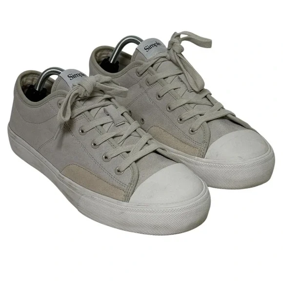 Simple Shoes S1 Suede Low Top Sneaker Skate Unisex Men's‎ 10 Women's 12 Bone