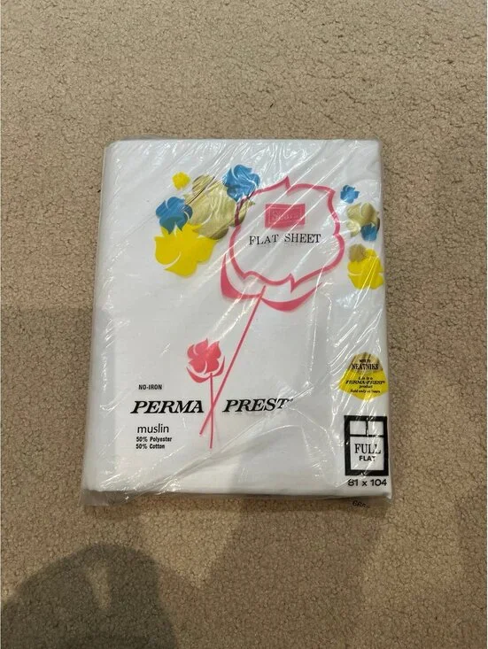 Vintage flat bed sheet by Sears