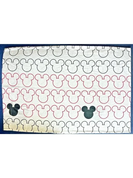 DISNEY HOME Pillow Case Standard Mickey Mouse Red White Black