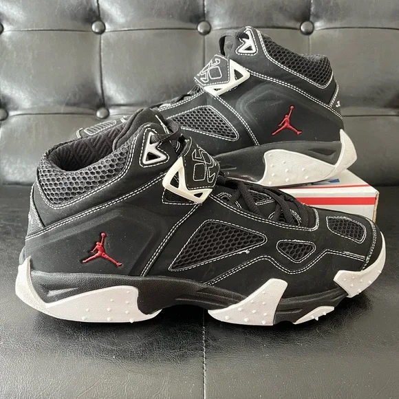 Vintage Y2K Jordan JAQ Black White Red Trainers Size‎ 12