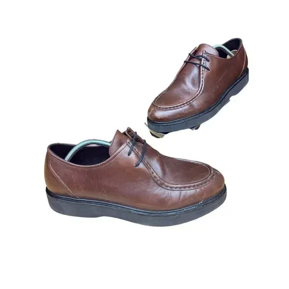 Shoe‎ The Bear Cosmos Apron Shoes Leather Lace Up Derby Brown Mens 10 EUR 44