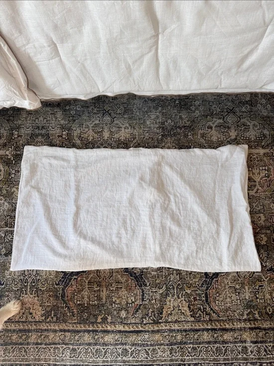 Set of 2 White Linen Pillowcase - Simple Classic