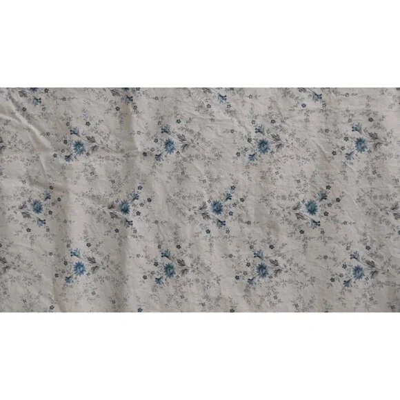 Lauren Ralph Lauren Twin Flat Sheet Ditsy Floral Cottagecore White Blue EUC