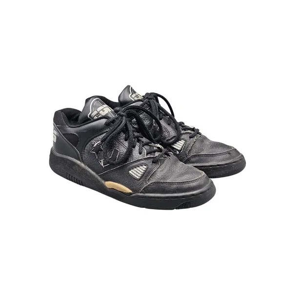 Vintage RARE 90s Men's Size 7 US Women's 8.5 Wide Converse Cons Sonar Black READ