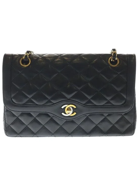 Chanel Quilted Limited Edition Lambskin Leather Double Flap Chain Shoulder