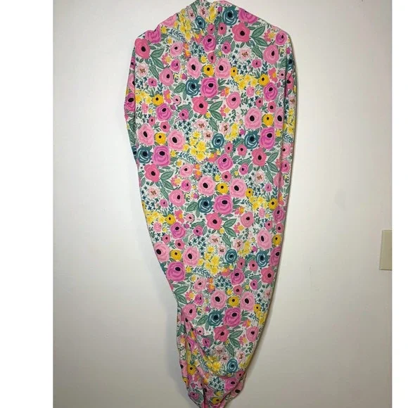 Little Sleepies Floral‎ Bamboo Viscose Crib Sheet Pink Yellow Lunaluxe Nursery