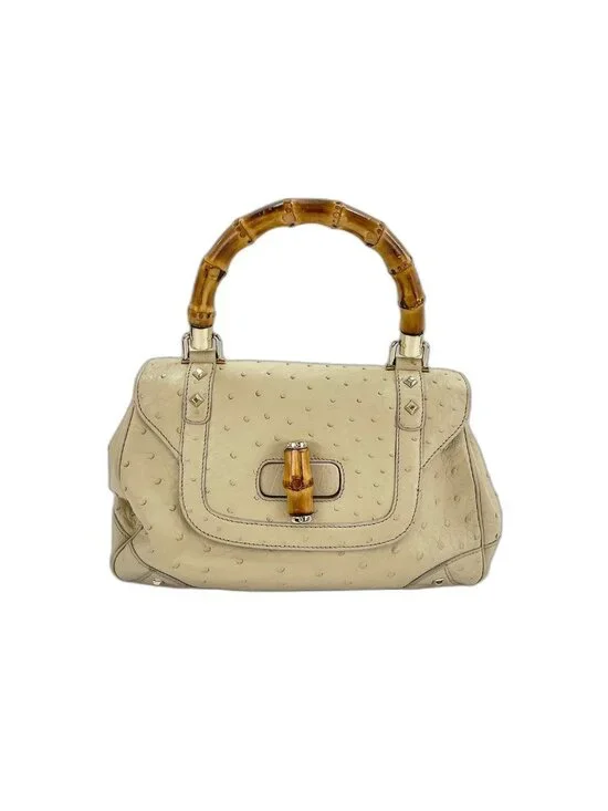 Gucci Handbag Bamboo Beige