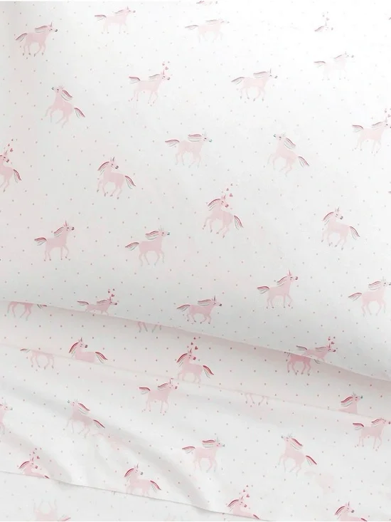 Pottery Barn Kids Unicorn Sheet Set - Pink Full