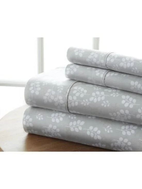 Home Collection Wheat-Field 4-Piece king sheet set .