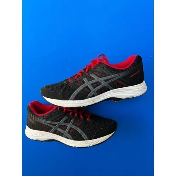 ASICS Men's Gel-Contend 6 Gray & Red Mesh Running Shoes US 13
