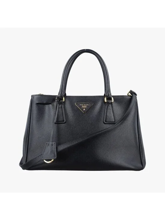 Prada Galleria Black Saffiano Leather 14 Shoulder