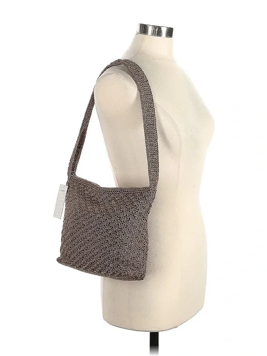 The SAK Woven Shoulder Bag in Taupe
