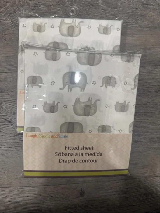 7 left in stock all for $10!! Gray Elephant Fitted Sheet