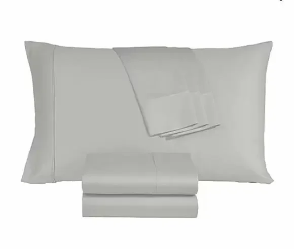 NEW! Hudson Hotel 800tc Egyptian Cotton Blend 6 Piece Sheet Set Queen Sage Gray