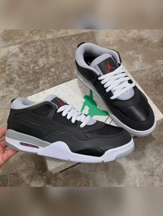 Nike Air Jordan 4 RM Black Fire Red Wolf Grey HV5184-010 Size 8.5 Men
