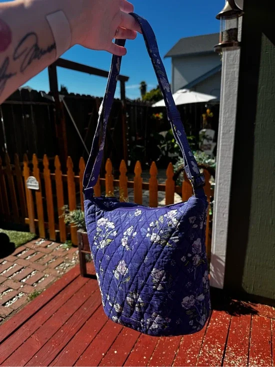 Vera Bradley Quilted Floral Shoulder Bag in Purple