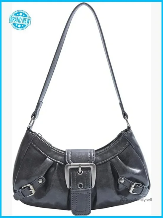 Y2K Retro Shoulder Bag Hobo Purse Top Handle Small Lightweight PU Leather
