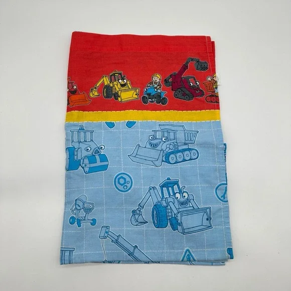 Y2K Bob the Builder 2007 Flat Sheet‎ Only Twin SZ Character AOP Nostalgia