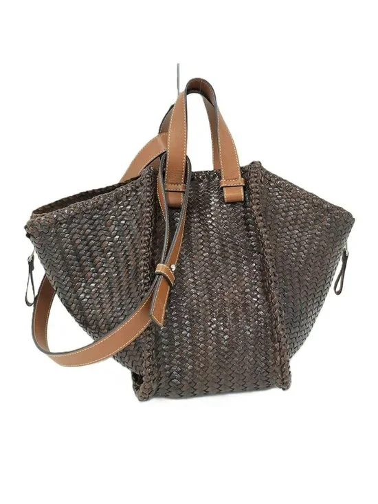 Loewe Hammock 2-Way Handbag Buffalo Leather Brown