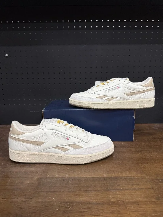 New / W Box! Men's Reebok Club C Revenge Vintage 'Chalk Boulder Beige' Sneakers