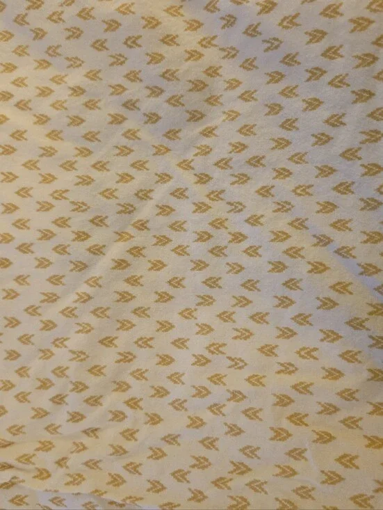 West Elm King Flat Sheet With Mustard Arrow Print