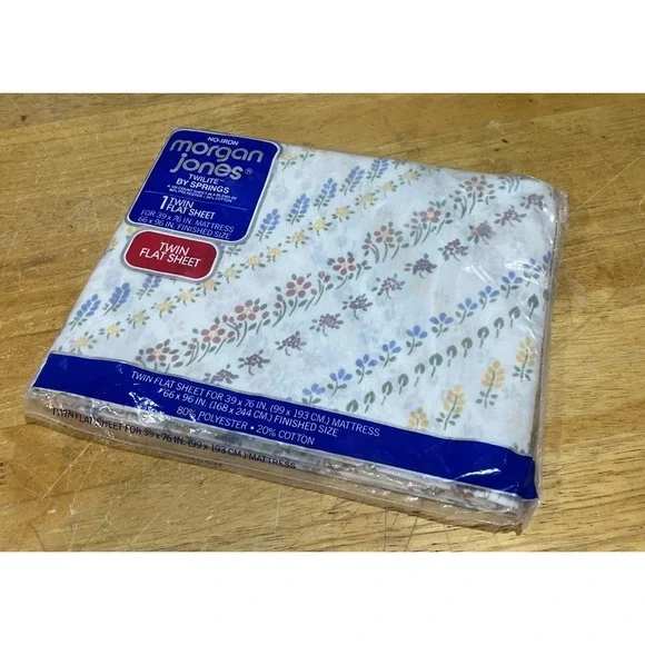 Vtg Morgan‎ Jones Twilite By Springs Vintage Twin Flat Sheet Floral Cottagecore
