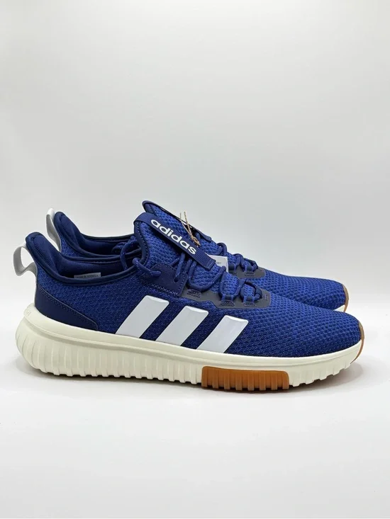 Adidas Kaptir 4.0 Blue Mesh Athletic Sneakers with White Stripes