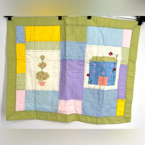 Pair of‎ Quilted Pillow Case Shams, cotton, My Little Neighborhood