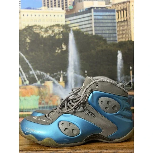 Nike Zoom Rookie Men's Dynamic Blue Gray Mid Top Sneaker 472688-402 Size 9.5