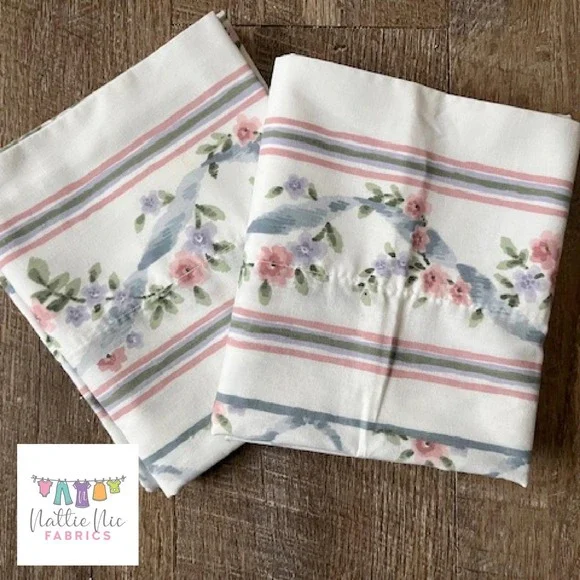 2 Vintage Standard Size pillowcases, Border print, JP‎ Stevens