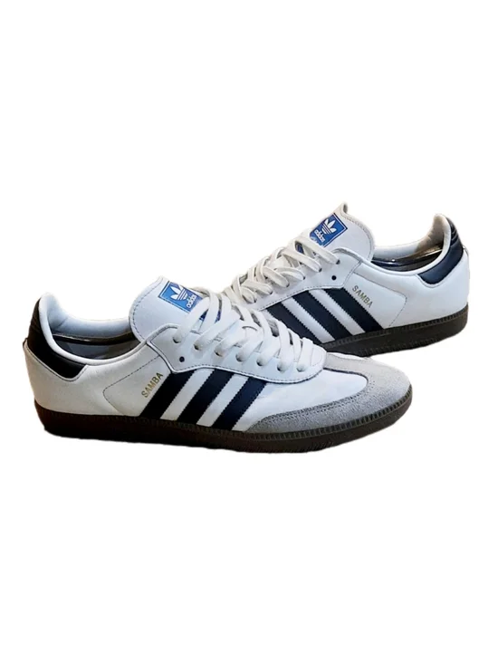 Men's Adidas Samba OG Sneakers White/Black/Granite (B75806) Size 12