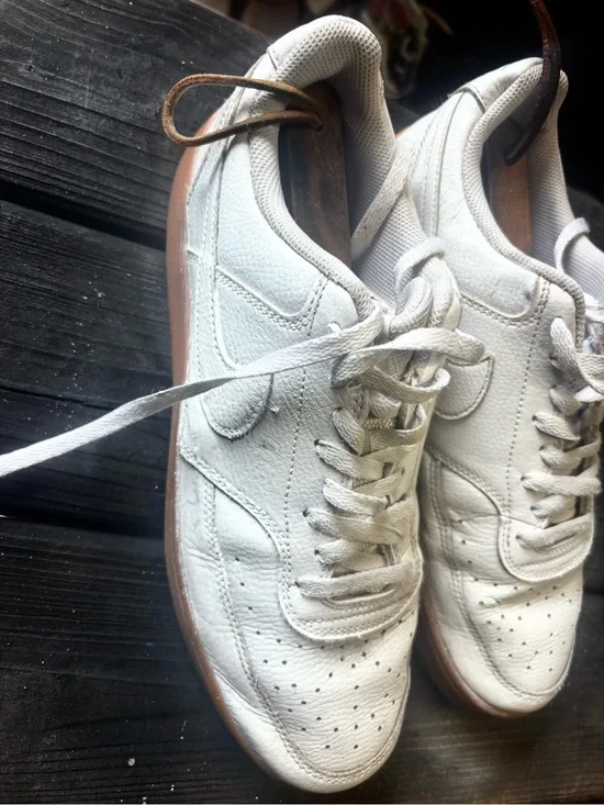 Nike Air Force 1 Low '07 leather sneakers in white & cream #airforce1