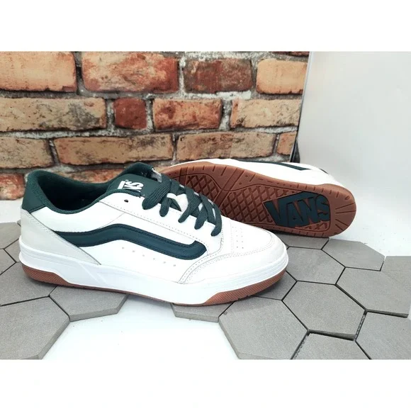 Vans‎ Hylane White Green Men's 10 New Chunky Skate Knu Skool Style Sneakers