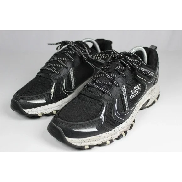 Skechers Trail Mens Black White Speckled Sole Running Shoes Sneakers 51486