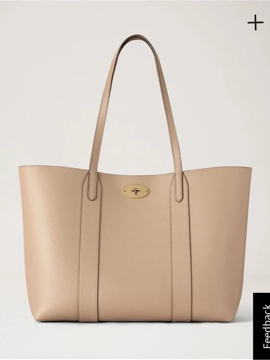 Mulberry Bayswater Tote Bag in Taupe with Gold Hardware