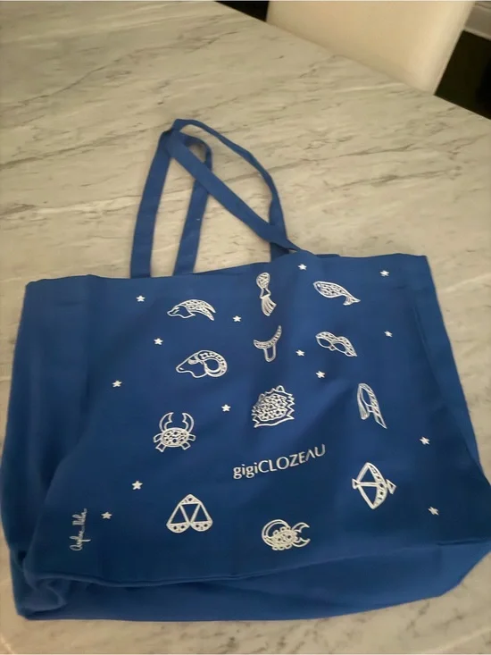 Blue Zodiac Canvas Tote Bag never used!