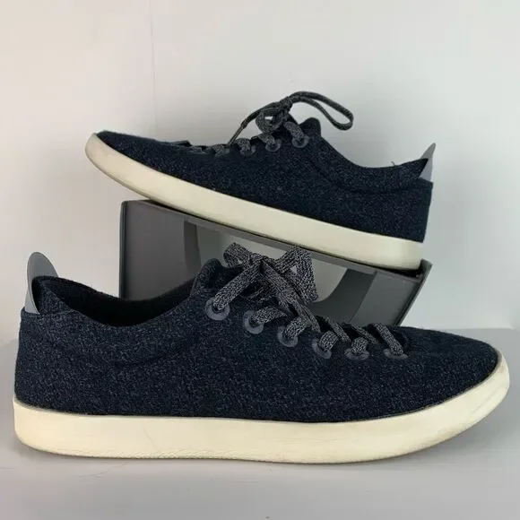 Allbirds men’s wool dark gray black wool pipers walking lace up shoes size 11