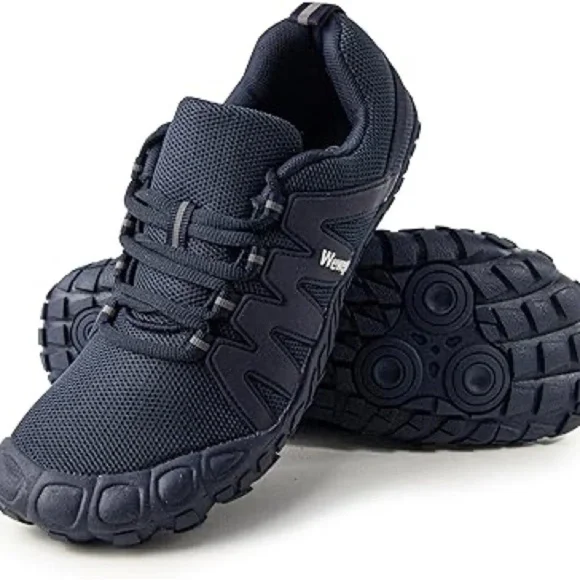 Weweya Black 45= Sz 11 Barefoot Men Minimalist Running Cross Training Shoe