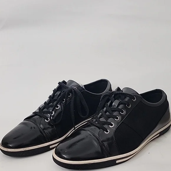 Zanzara Rory Black Leather Sneakers Size 12