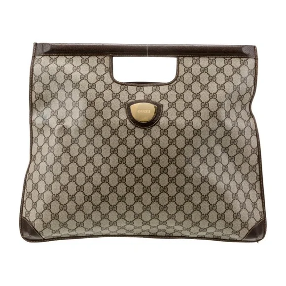 Authentic Vintage Gucci Monogram GG Plus Top Handle Bag