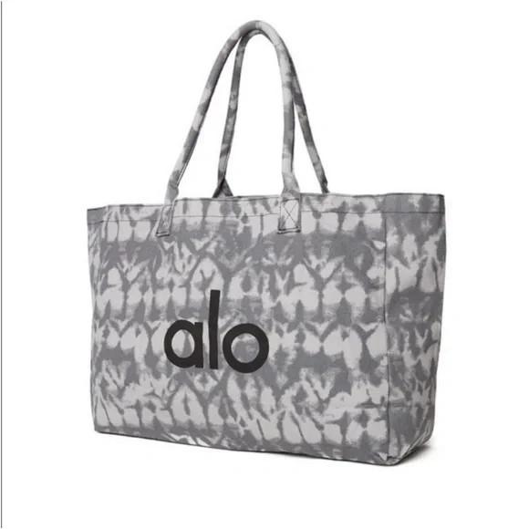 Alo Yoga Shopping Bag - Gray and White Tote Bag