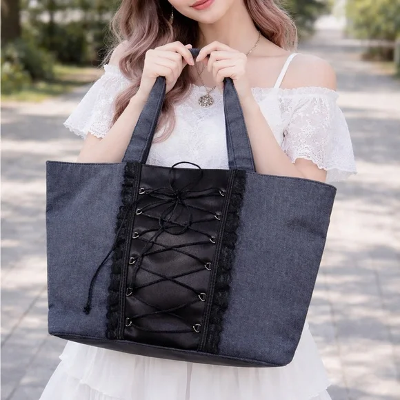 Victoria's Secret Tote Bag New! Corset Lace-Up