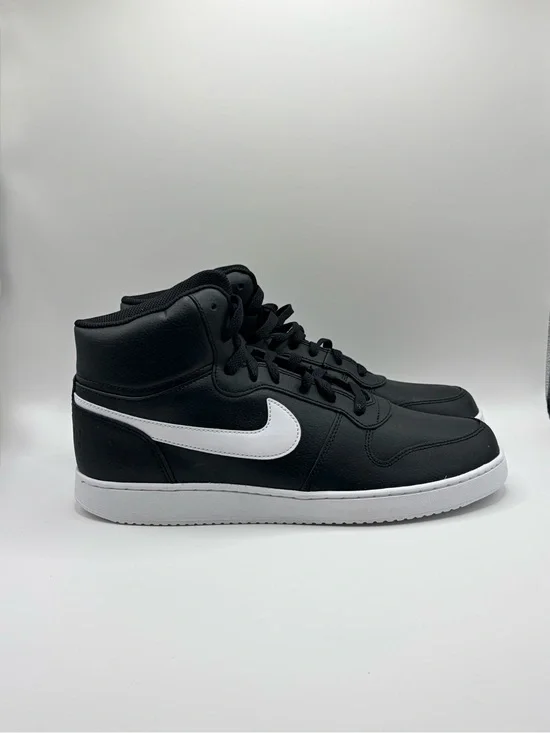 Nike Ebernon Mid  Black and White Mid-Top Sneakers NO LID