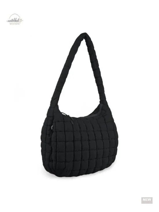 Quilted Puffer Tote Bag Crossbody Shoulder Hobo Lightweight Nylon Puffy Bag for