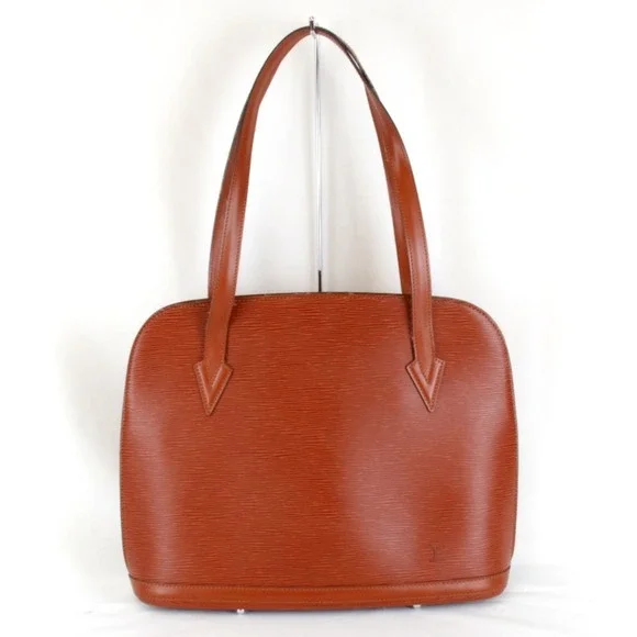LOUIS VUITTON Brown Leather Tote Bag
